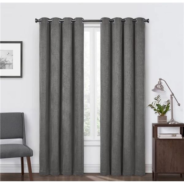 SUN+BLK Total Blackout Curtain Pair 52"x108"