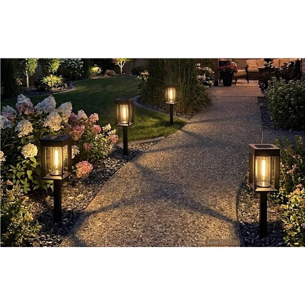 Solar LED Pathway Lights Set, 4 Pieces