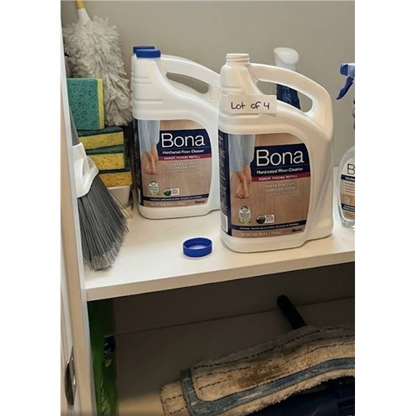Lot ofÂ  4 - Bona Hardwood Floor Cleaner, 128 fl oz,