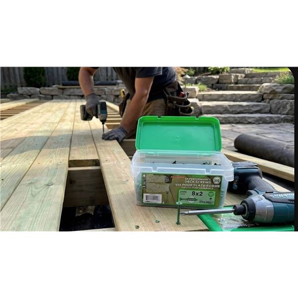 Precision 8x2 Deck Screws, 2000 Pieces
