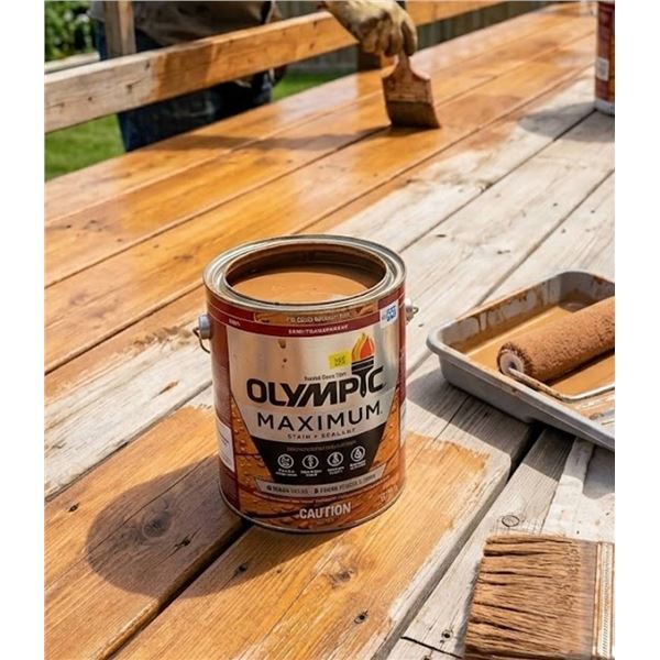 Olympic Maximum 3.78L Stain & Sealant, 4 Pack