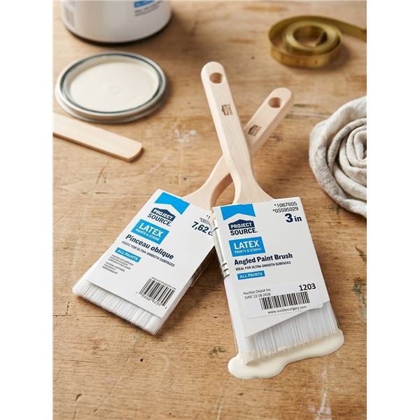 Lot of 8 Project Source 3" Angled Paint Brush