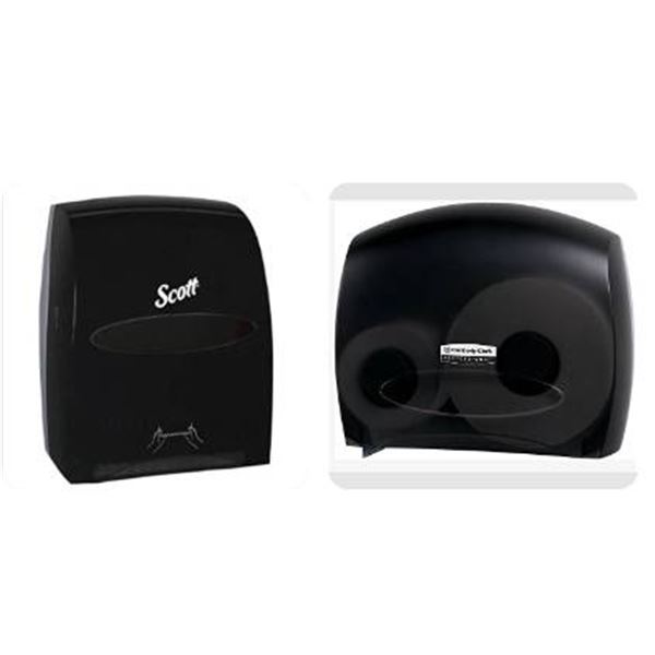 Scott ManualÂ  Towel Roll Dispenser AND Kimberly Clark Series Jumbo Roll Tissue Dispenser
