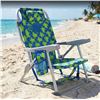 Image 1 : Folding Beach Chair with Turtle Print