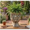 Image 1 : Freelay Head Planter 12-Inch Resin