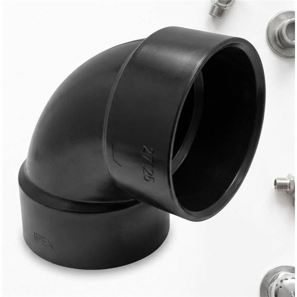 Lot of 2 - IPEX 3" ABS-DWV 90Â° Elbow Short Hubs Cases