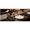Image 1 : Hoffmaster Black Linen-Like Dinner Napkins 16" x 17"