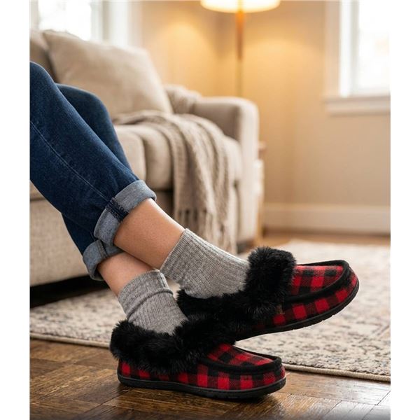 EugÃ¨ne Cloutier Ladies Slipper 6W Black/Red