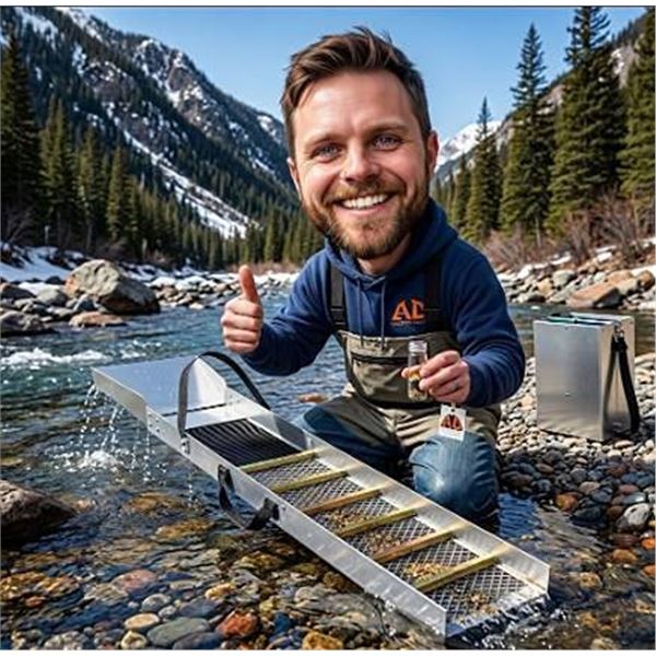 Klondike Gold Supplies - Folding Aluminum Sluice Box 50 Inch