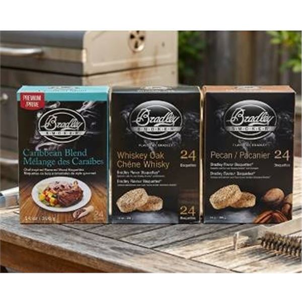 Bradley Smoker Bisquettes Set, 3 Flavors
