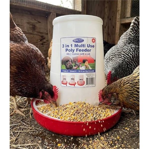 Farm-Tuff 3-in-1 Multi Use Poly Feeder 8lb