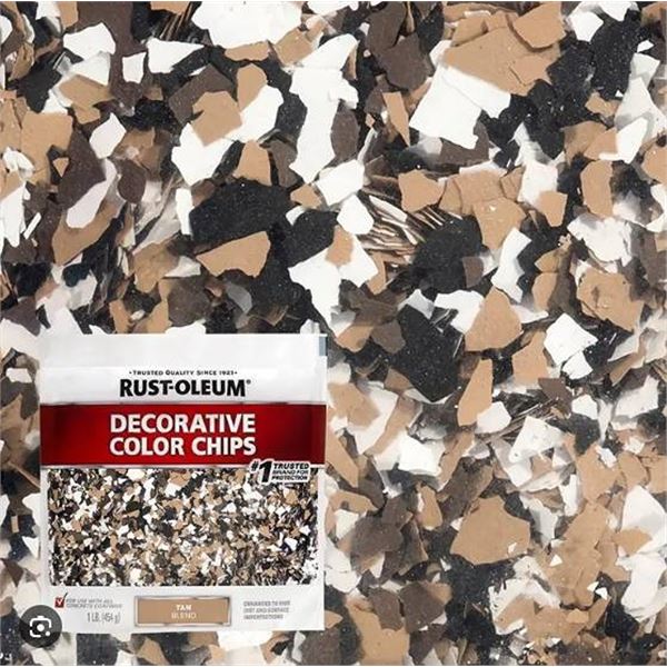 Rust-Oleum Tan Blend Decorative Colour Chips 6 bags