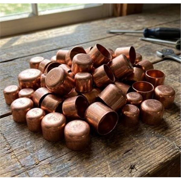 Bow 1/2" Copper Tube End Caps, 2 cases - 8 bags per case - 25 per bag