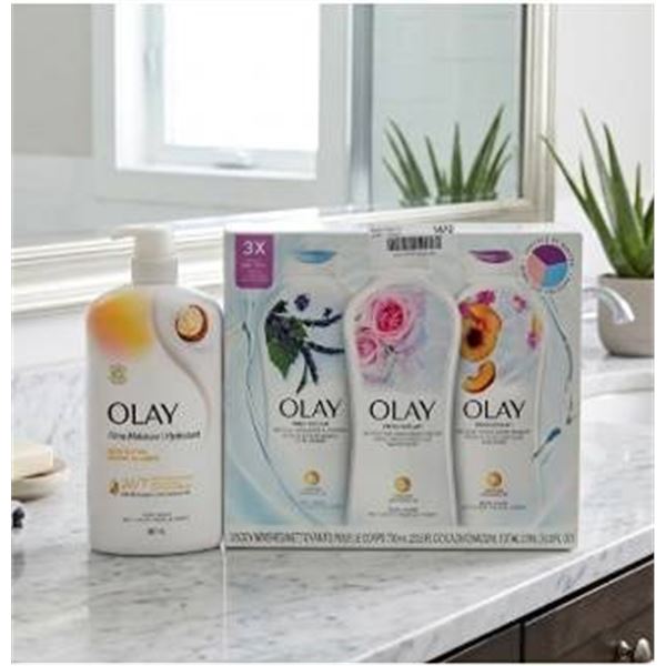Olay Body Wash Lot, 4 Bottles, Variety