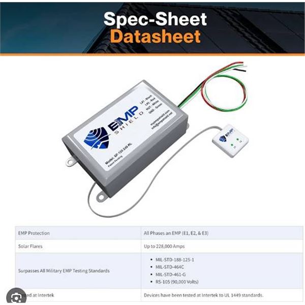 EMP Shield Solar and Wind EMP Protection 300V