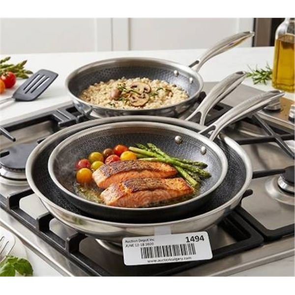 Henckels 3-Piece Stainless Steel Pan Set