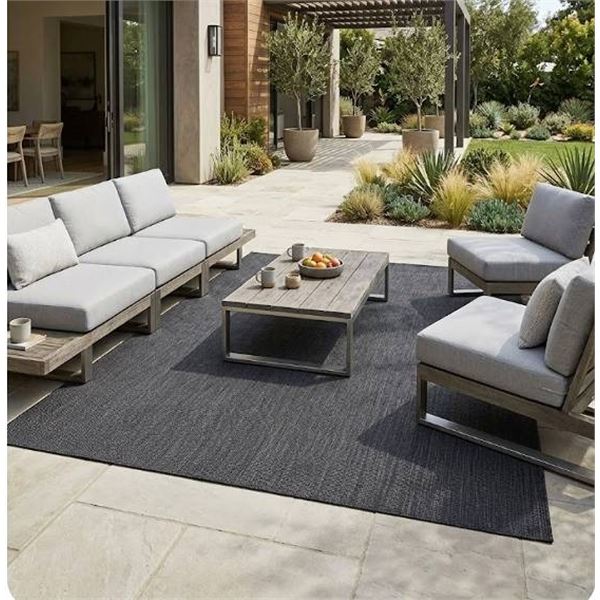 Multy Home Patio Rug 6 ft x 8 ft - Grey