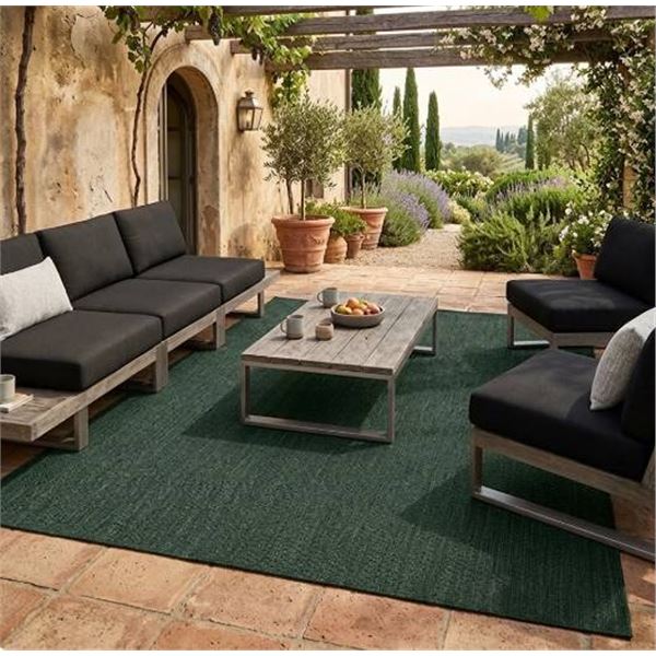 Multy Home Patio Rug 6 ft x 8 ft - Green
