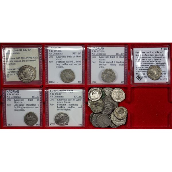 ROMAN EMPIRE: LOT of 22 silver coins