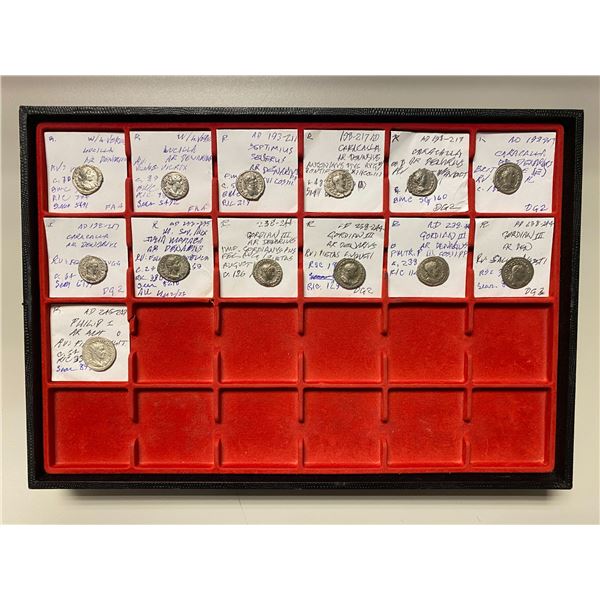 ROMAN EMPIRE: LOT of 13 silver coins