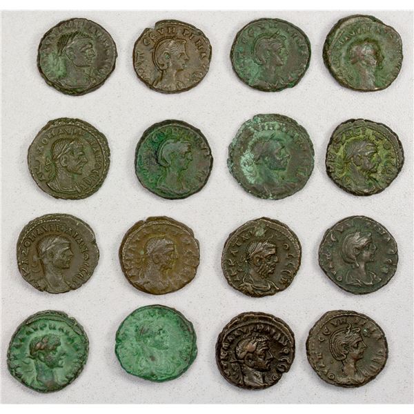 ROMAN PROVINCIAL, EGYPT: Alexandria, LOT of 16 AE tetradrachms