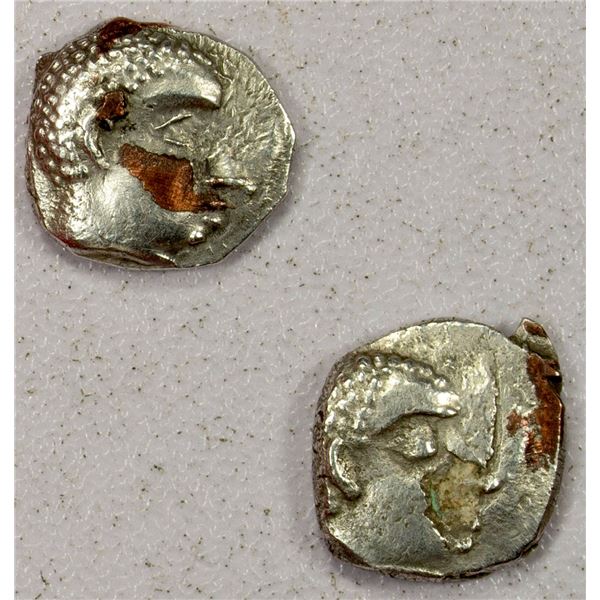 QATABAN: Shahr Hilal Yuhan'im, ca. 1st century AD, LOT of 2 AR hemidrachms