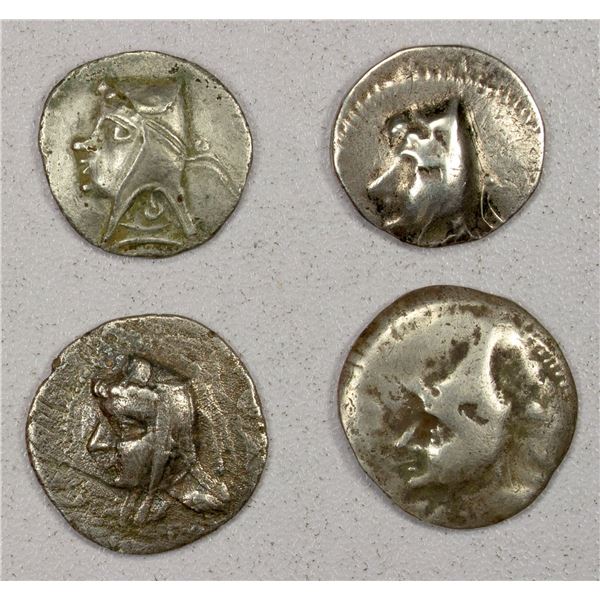 ANCIENT PERSIA: PARTHIAN KINGDOM: Mithradates I, ca. 171-138 BC, LOT of 4 AR drachms