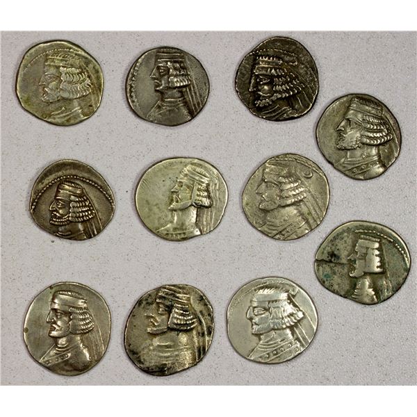 ANCIENT PERSIA: PARTHIAN KINGDOM: Orodes II, ca. 57-38 BC, LOT of 11 AR drachms