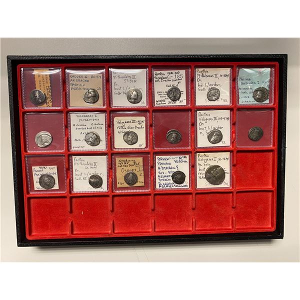ANCIENT PERSIA: PARTHIAN KINGDOM: LOT of 17 coins