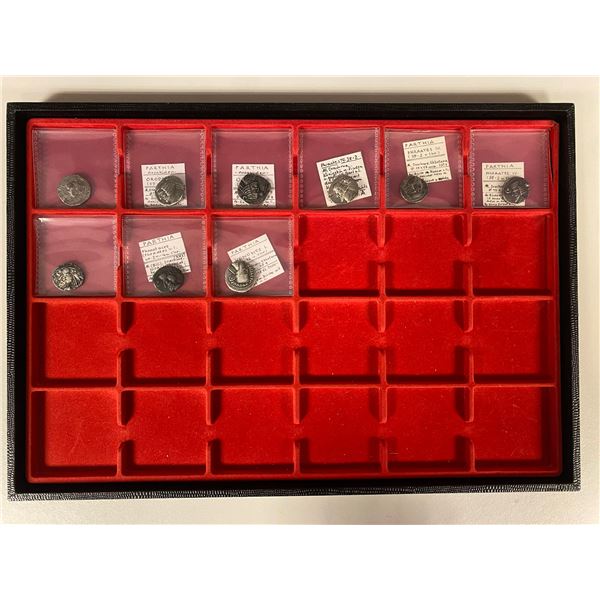 ANCIENT PERSIA: PARTHIAN KINGDOM: LOT of 9 AR drachms