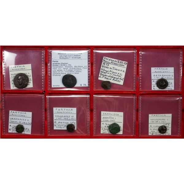 ANCIENT PERSIA: PARTHIAN KINGDOM: LOT of 8 bronzes