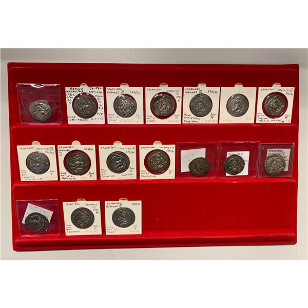 ANCIENT PERSIA: SASANIAN KINGDOM: Hormizd IV, 579-490, LOT of 17 silver drachms