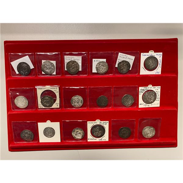 ANCIENT PERSIA: SASANIAN KINGDOM: Khusro II, 591-628, LOT of 21 silver drachms