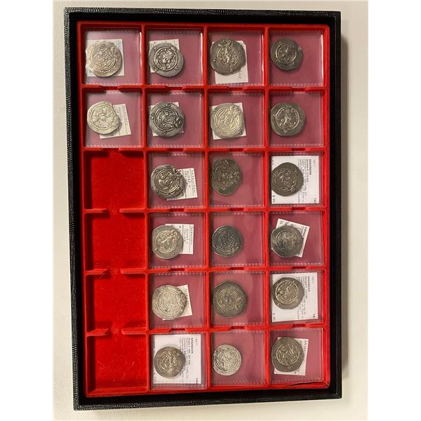 ANCIENT PERSIA: SASANIAN KINGDOM: LOT of 20 AR drachms