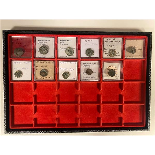 ANCIENT CENTRAL ASIA: CHACH: LOT of 11 coins