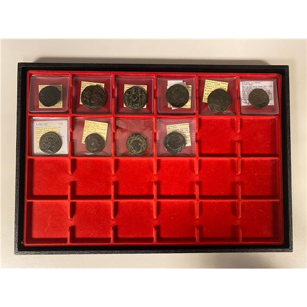 EARLY ISLAMIC: ARTUQIDS OF MARDIN: LOT of 10 pictorial bronzes
