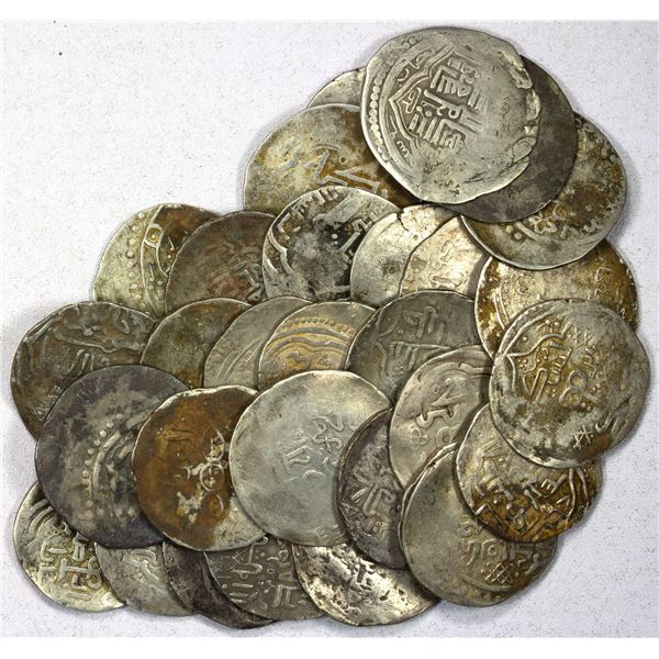 EARLY ISLAMIC: CHAGHATAYID KHANS: LOT of 30 silver dinars