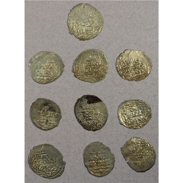 EARLY ISLAMIC: ERETNIDS: LOT of 10 silver akçes