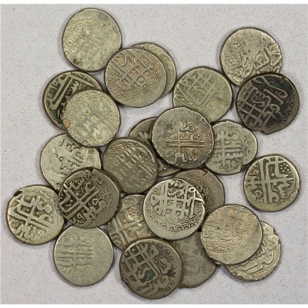 AFGHANISTAN: BARAKZAI: Sher 'Ali, 1863-1879, LOT of 24 qirats of Herat
