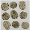 Image 2 : AFGHANISTAN: BARAKZAI: Sher 'Ali, 1863-1879, LOT of 9 silver rupees