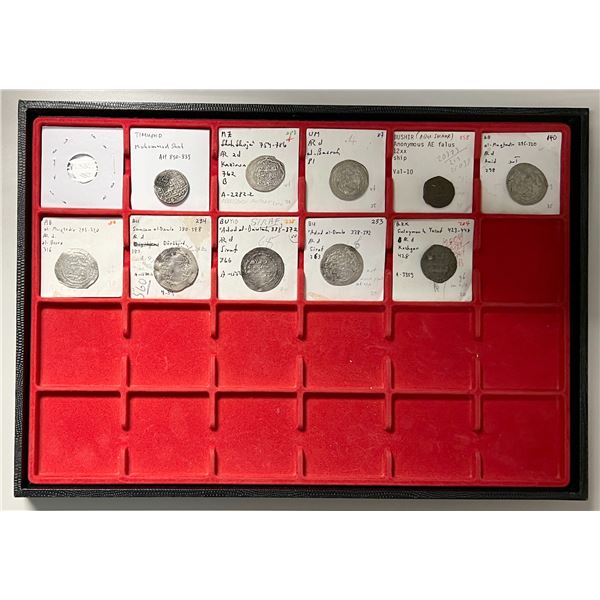 MEDIEVAL ISLAMIC: LOT of 10 silver and 1 copper coin
