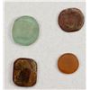 Image 2 : MEDIEVAL ISLAMIC: LOT of 3 glass weights and 1 glass stamp