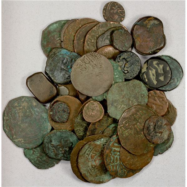 MEDIEVAL ISLAMIC: LOT of 56 copper coins