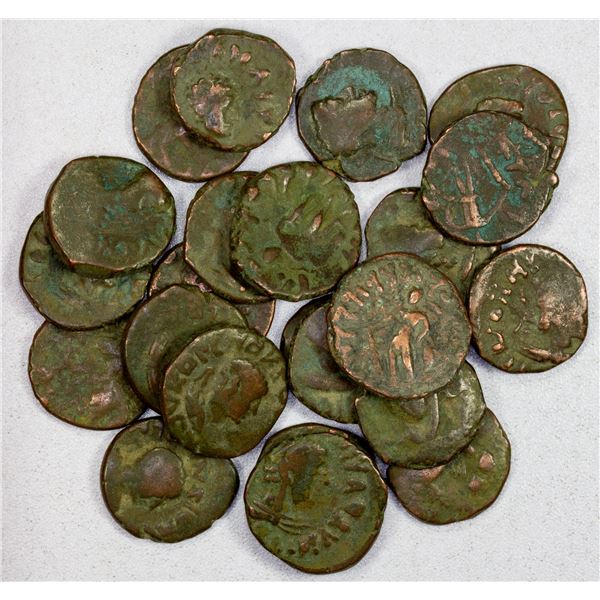 ANCIENT INDIA: KUSHAN: Kujula Kadphises, ca. 50-90 AD, LOT of 23 AE tetradrachms