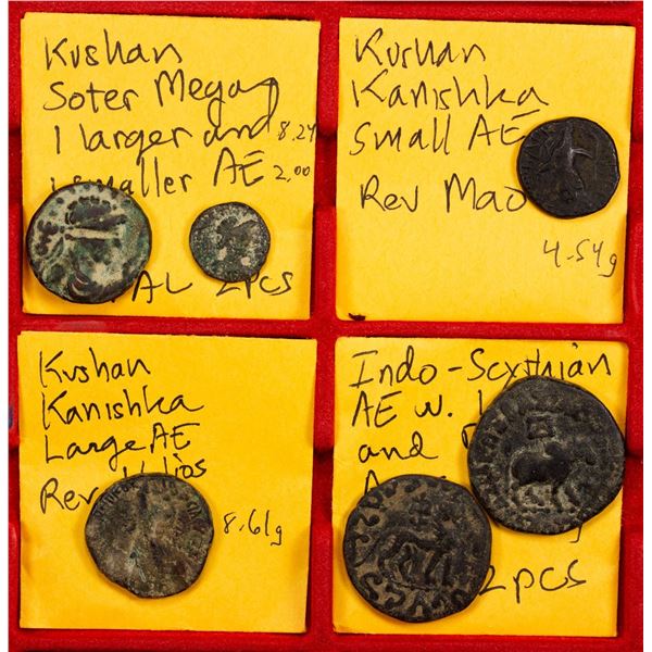 ANCIENT INDIA: KUSHAN & INDO-SCYTHIAN: LOT of 6 copper coins