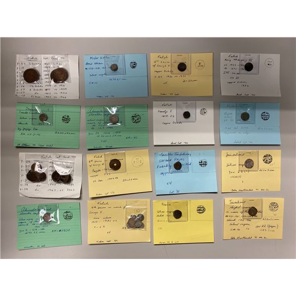 INDIAN STATES: LOT of 49 coins