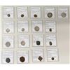 Image 1 : INDIAN STATES: LOT of 7 silver and 10 copper coins