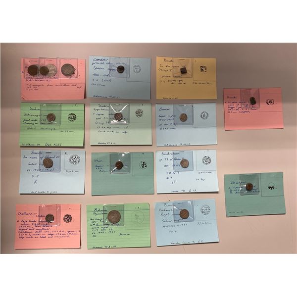 INDIAN STATES: LOT of 18 coins