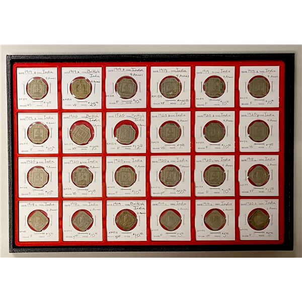 BRITISH INDIA: LOT of 81 coins