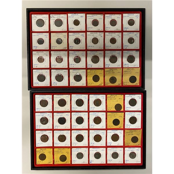 BELGIUM: LOT of 164 coins